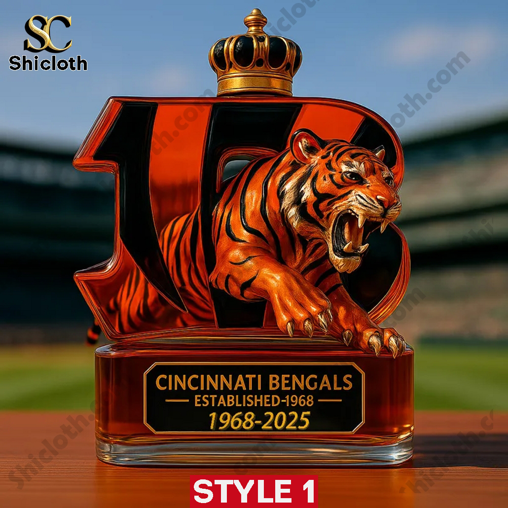 Cincinnati Bengals Who Dey Face Limited Edition Whisky Bottle