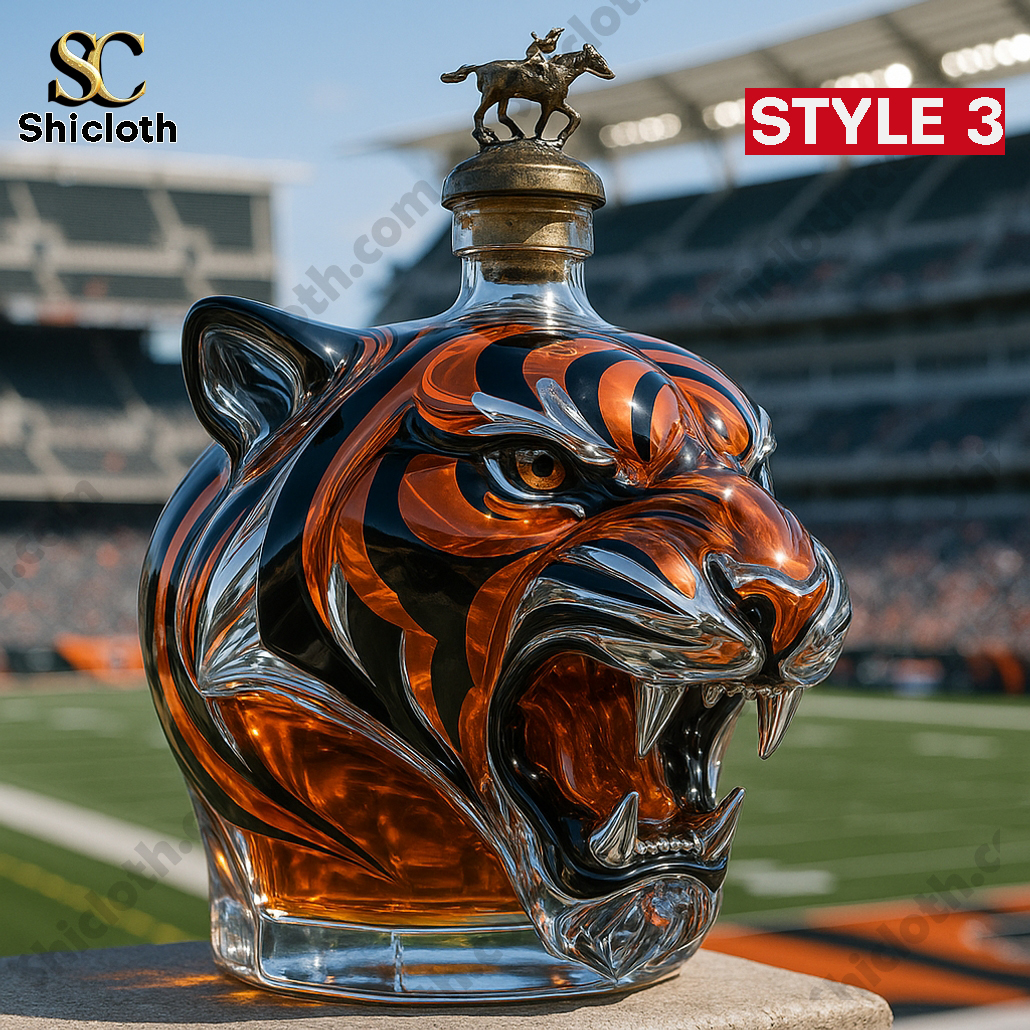 Cincinnati Bengals Established 1968-2025 Whiskey Bottle 3 Cincinnati Bengals Established 1968-2025 Whiskey Bottle - Image 3