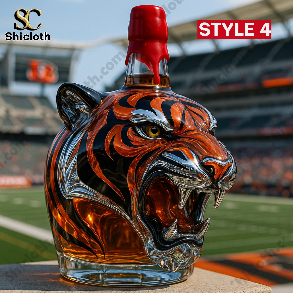 Cincinnati Bengals Established 1968-2025 Whiskey Bottle 4 Cincinnati Bengals Established 1968-2025 Whiskey Bottle - Image 4