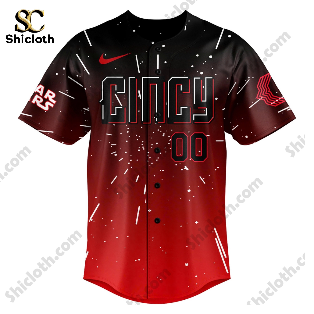 Cincinnati Reds 2025 Star Wars Night Custom Baseball Jersey 3 Cincinnati Reds 2025 Star Wars Night Custom Baseball Jersey - Image 3