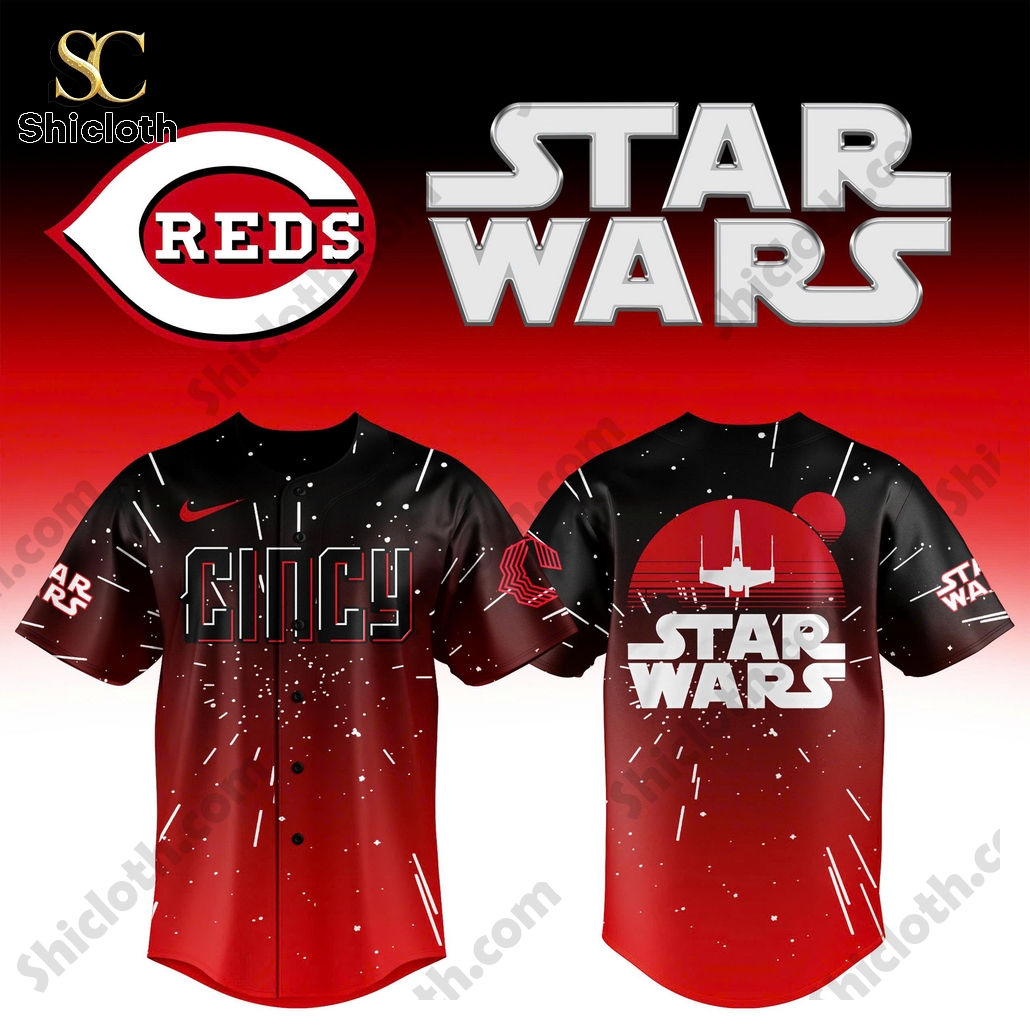 Cincinnati Reds 2025 Star Wars Night Custom Baseball Jersey 4 Cincinnati Reds 2025 Star Wars Night Custom Baseball Jersey - Image 4
