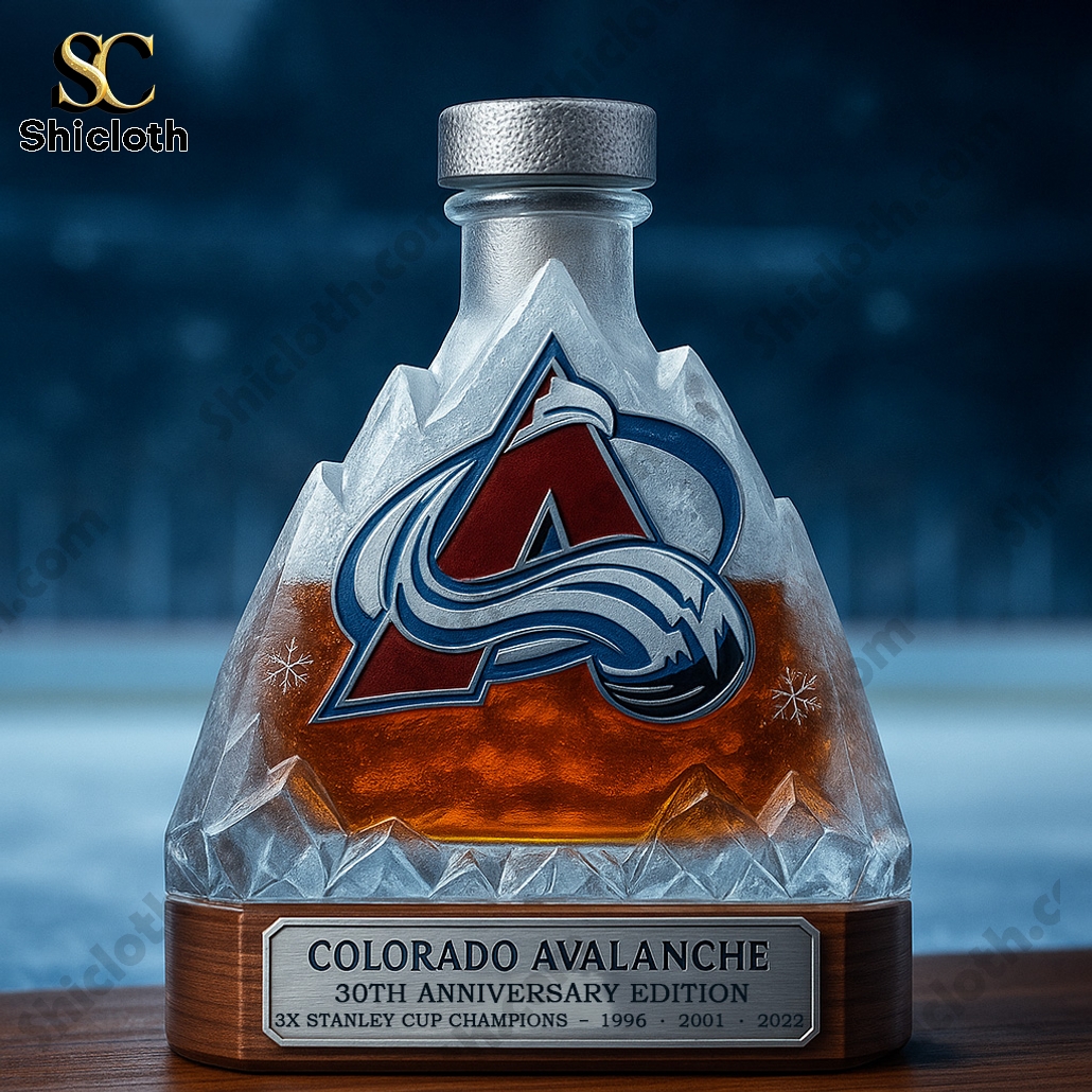 Colorado Avalanche 30th Anniversary Edition Whiskey Bottle