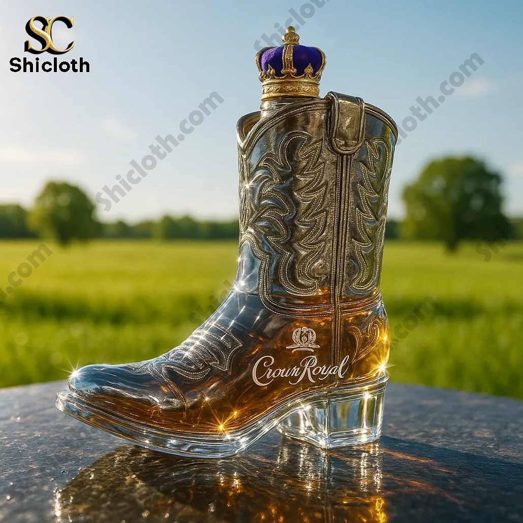 Cowboy Boot Crown Royal Whiskey Bottle