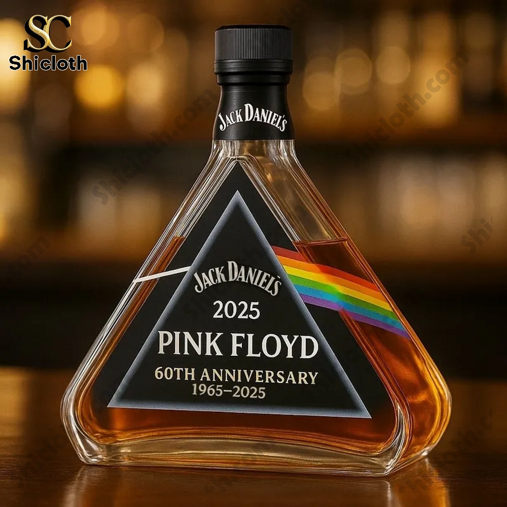 Crown Royal Pink Floyds 60th Anniversary Whiskey Bottle