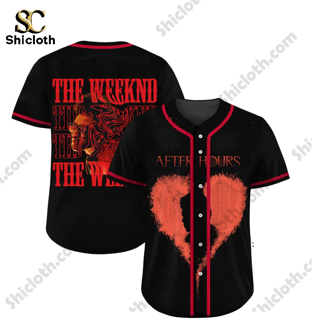 Alternative view of Custom The Weeknd After Hours Baseball Jersey