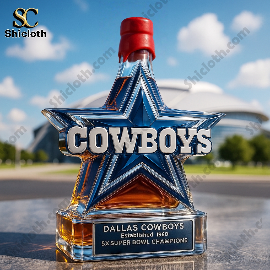 Dallas Cowboys 5x Super Bowl Champions Whiskey Bottle 4 Dallas Cowboys 5x Super Bowl Champions Whiskey Bottle - Image 4