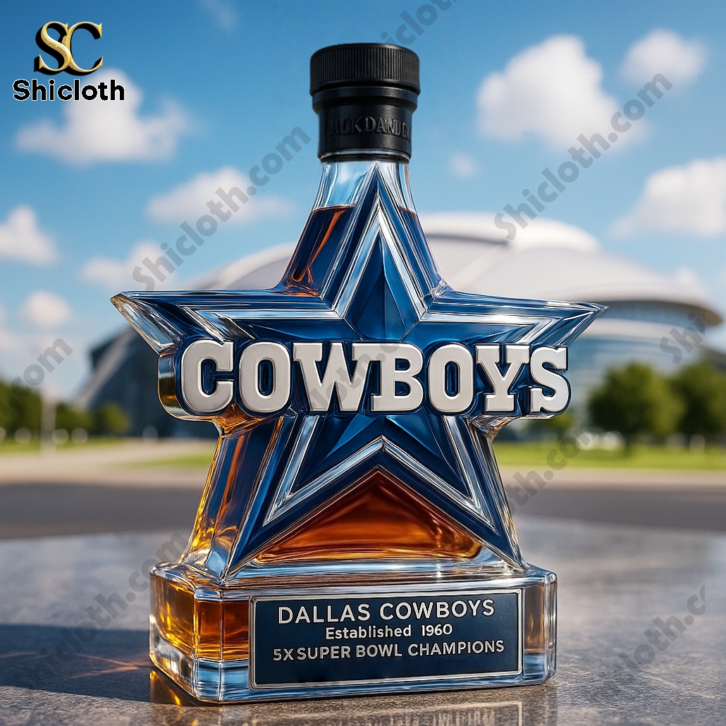 Dallas Cowboys 5x Super Bowl Champions Whiskey Bottle 7 Dallas Cowboys 5x Super Bowl Champions Whiskey Bottle - Image 7