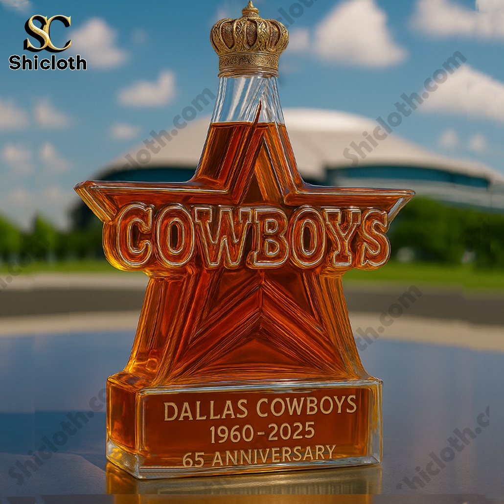 Dallas Cowboys 65th Anniversary Commemorative Whiskey Bottle