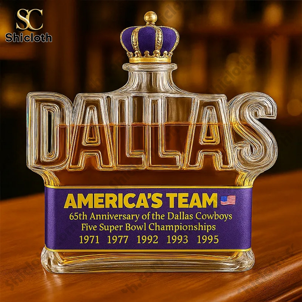 Dallas Cowboys 65th Anniversary NFL Whiskey Bottle