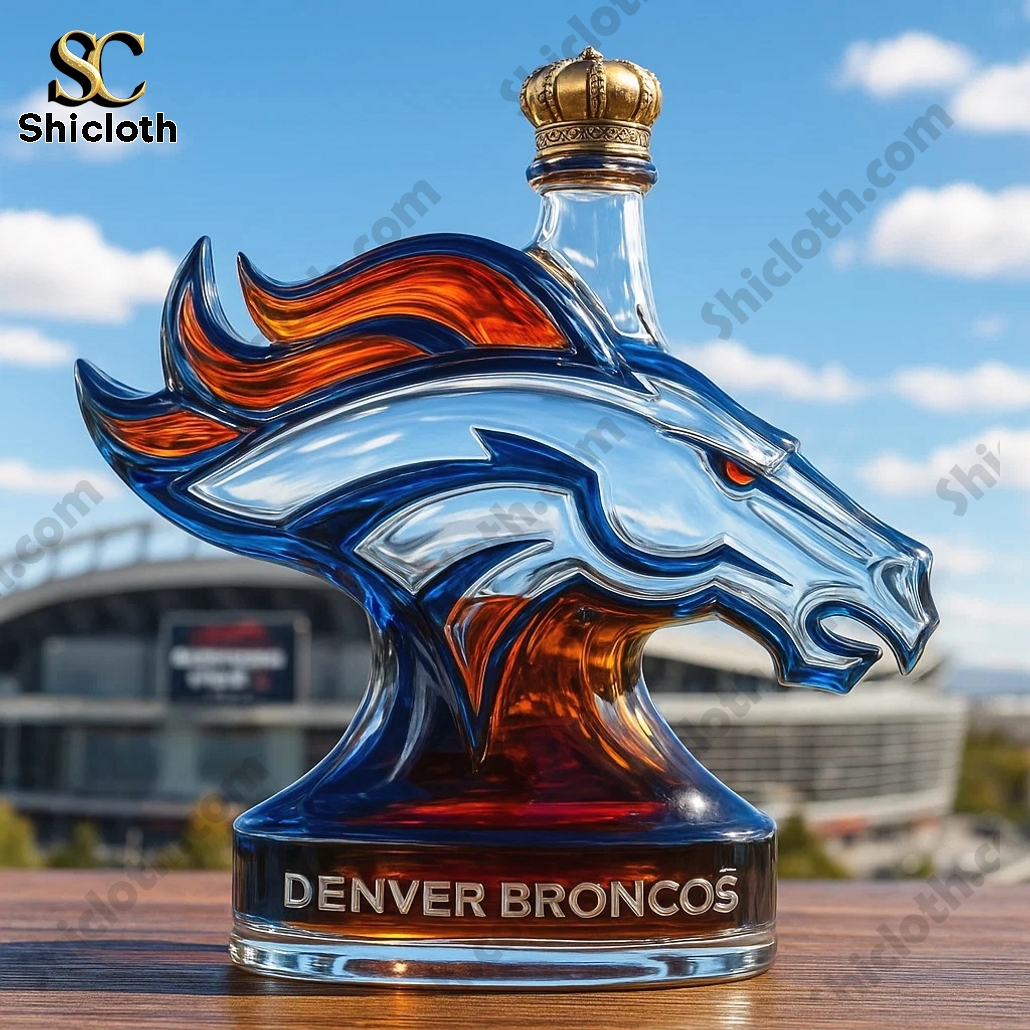 Denver Broncos Miles Head Whiskey Bottle