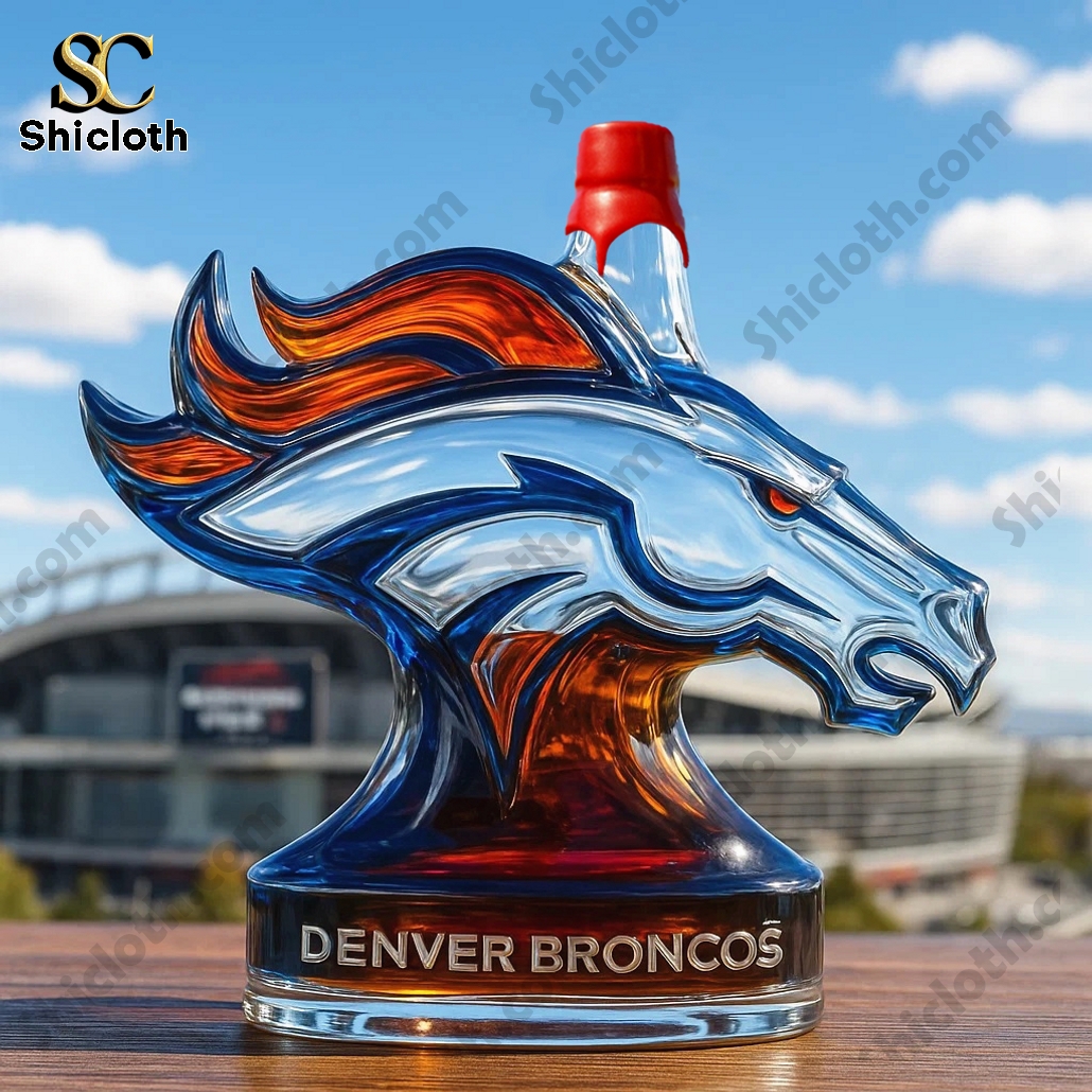 Denver Broncos Miles Head Whiskey Bottle 3 Denver Broncos Miles Head Whiskey Bottle - Image 3