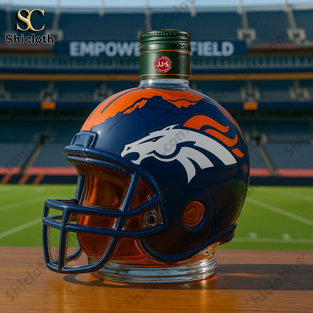 Denver Broncos Rocky Mountain Helmet Bottle 3 Denver Broncos Rocky Mountain Helmet Bottle - Image 3
