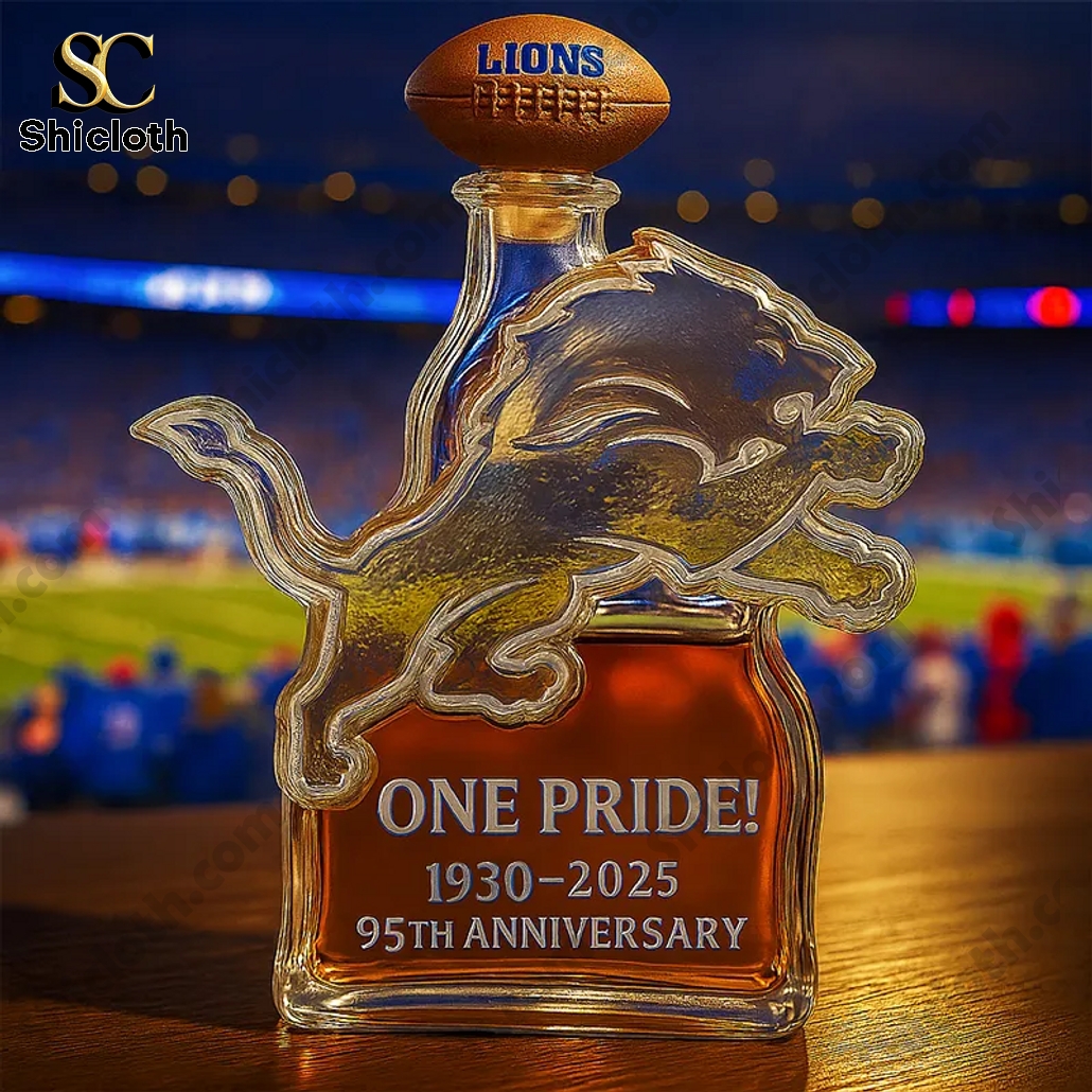 Detroit Lions 95th Anniversary Whiskey Bottle