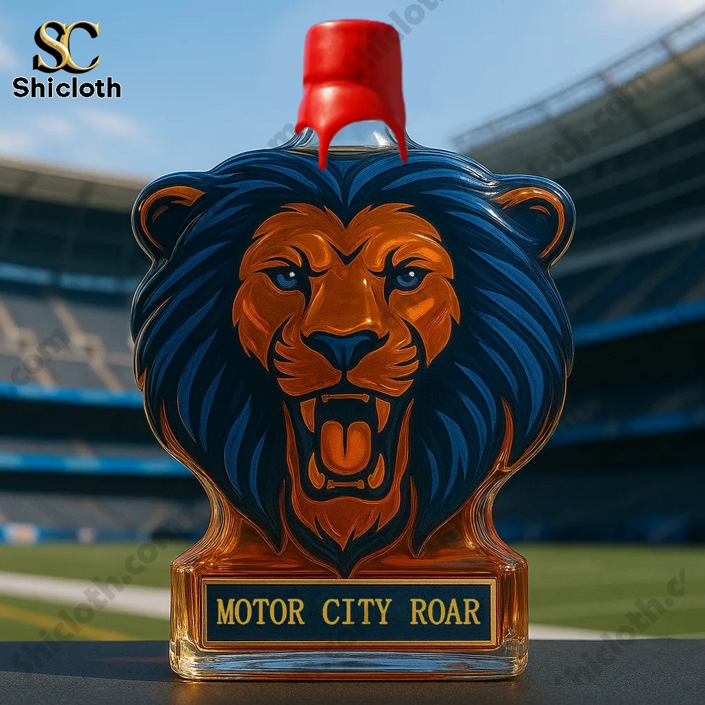 Detroit Lions Roary Mascot Motor City Roar Whiskey Bottle 4 Detroit Lions Roary Mascot Motor City Roar Whiskey Bottle - Image 4