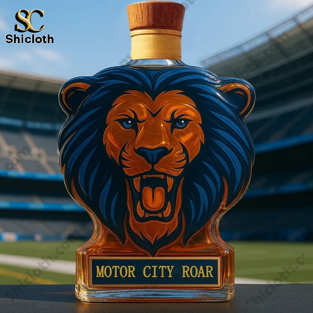 Detroit Lions Roary Mascot Motor City Roar Whiskey Bottle 5 Detroit Lions Roary Mascot Motor City Roar Whiskey Bottle - Image 5