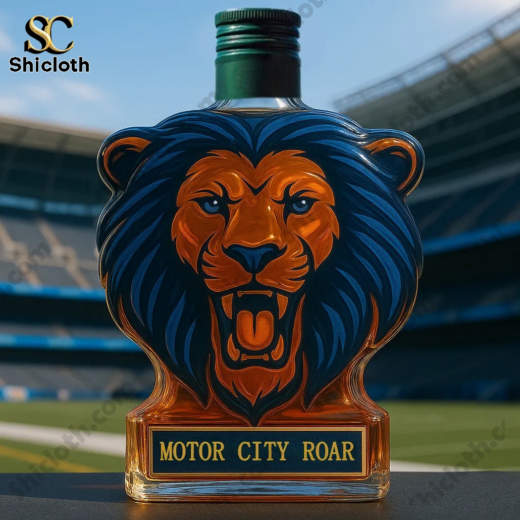 Detroit Lions Roary Mascot Motor City Roar Whiskey Bottle 6 Detroit Lions Roary Mascot Motor City Roar Whiskey Bottle - Image 6
