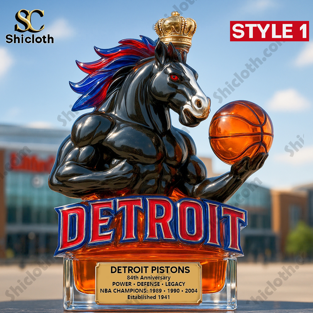 Detroit Pistons 84th Anniversary Whiskey Bottle