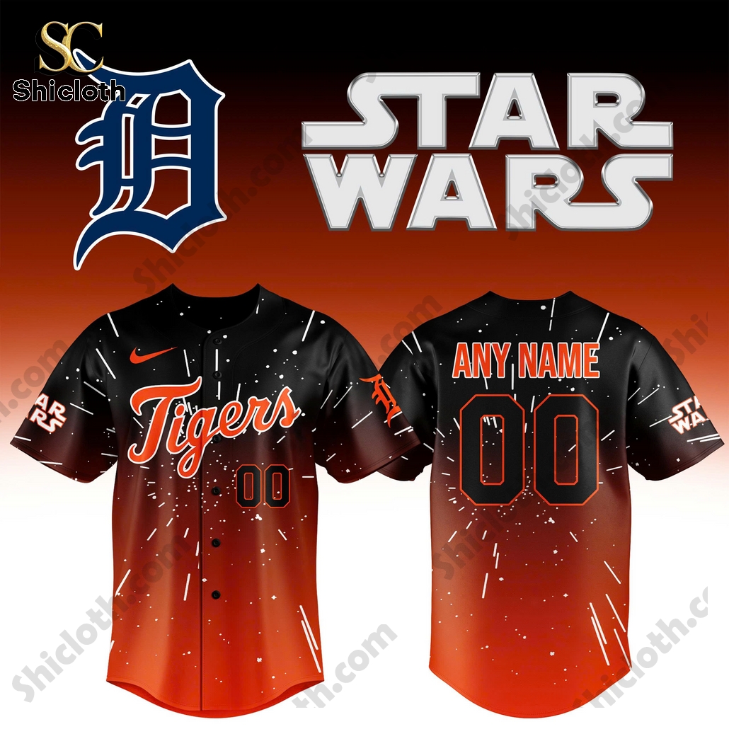 Detroit Tigers 2025 Star Wars Night Custom Baseball Jersey