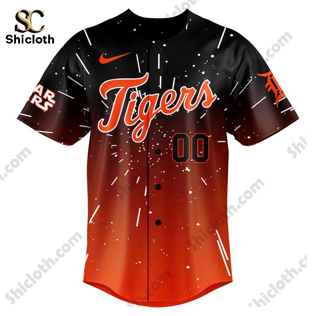 Detroit Tigers 2025 Star Wars Night Custom Baseball Jersey 3 Detroit Tigers 2025 Star Wars Night Custom Baseball Jersey - Image 3