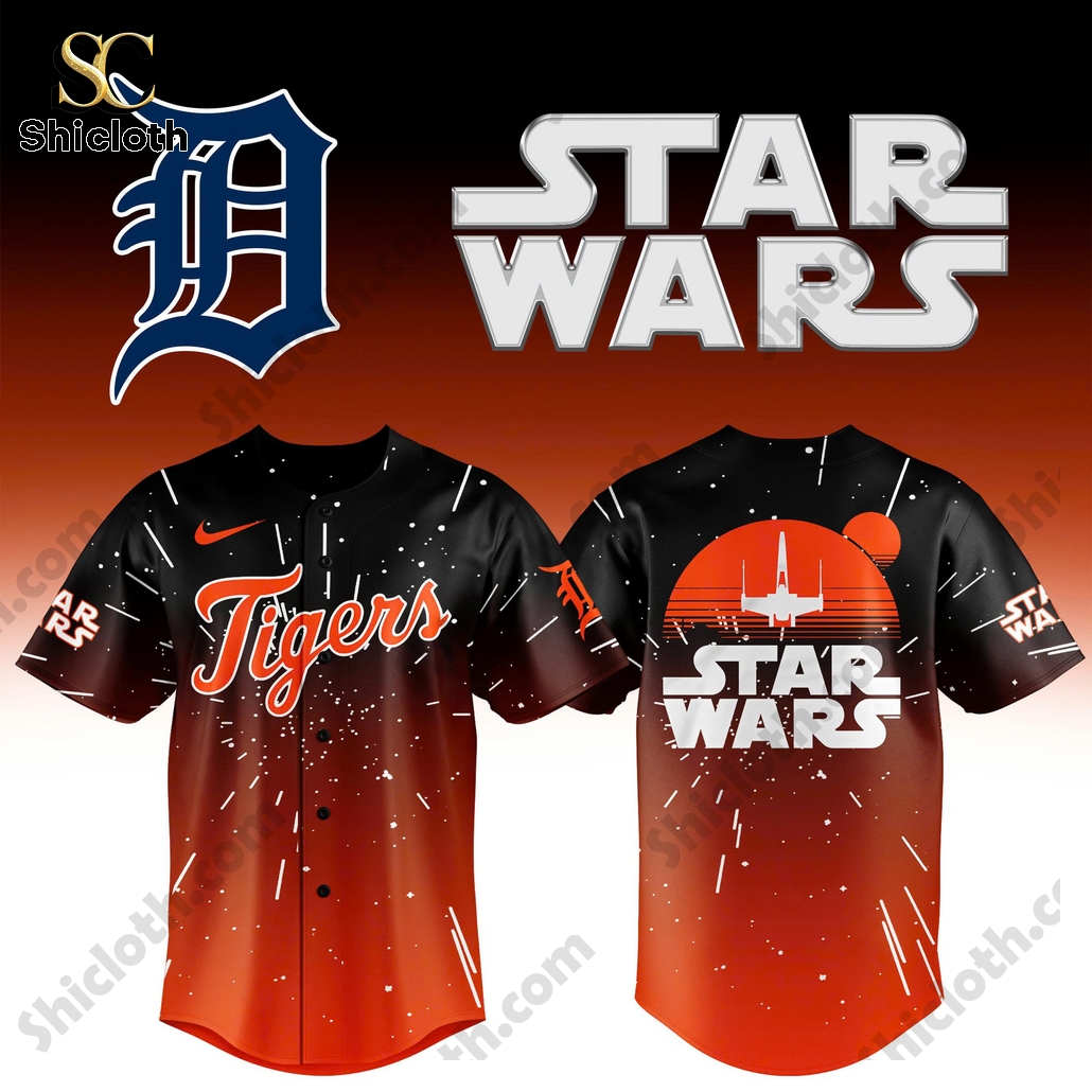 Detroit Tigers 2025 Star Wars Night Custom Baseball Jersey 4 Detroit Tigers 2025 Star Wars Night Custom Baseball Jersey - Image 4