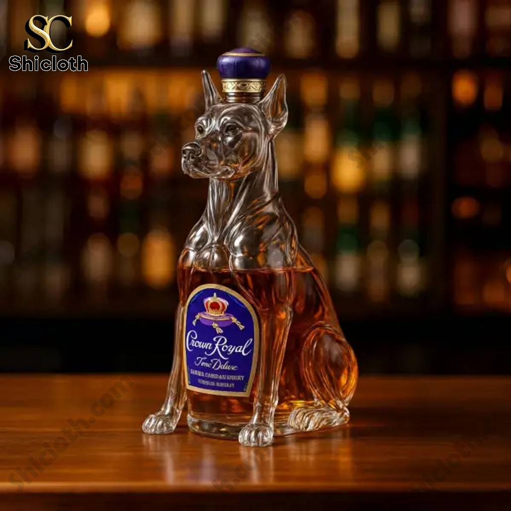 Doberman Pinscher Whiskey Bottle