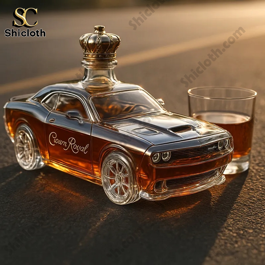 Dodge Challenger Glass Car Bottle