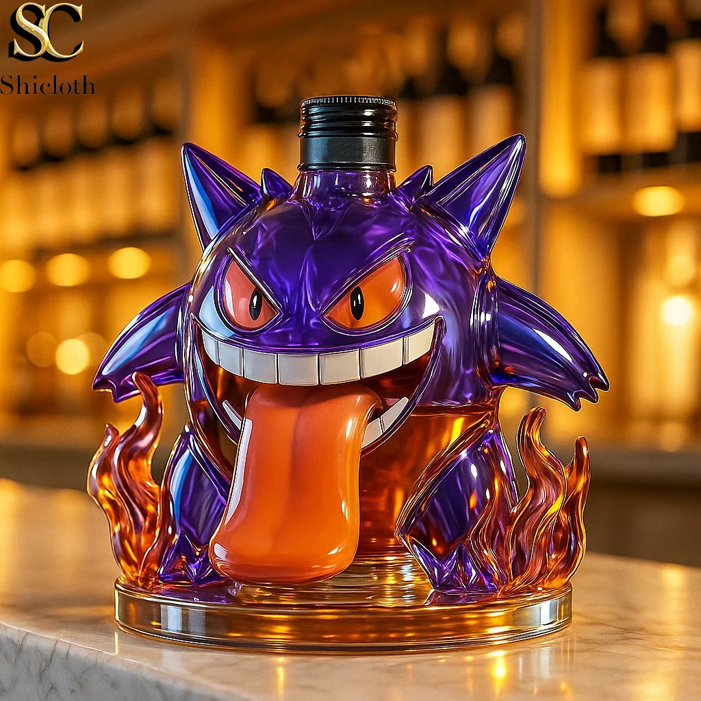 NEWEST Ghost Pokemon Gengar Whiskey Bottle