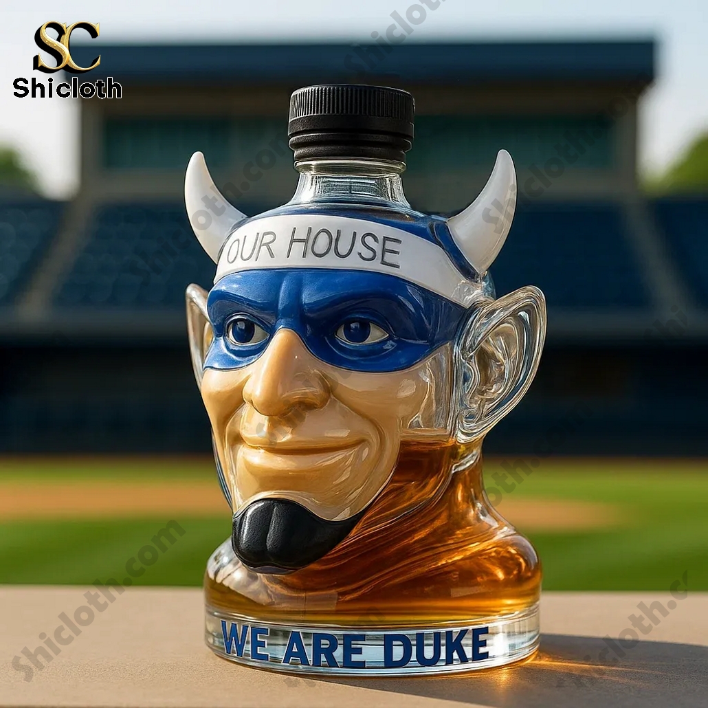 Duke University Mascot Blue Devil Whiskey Bottle 4 Duke University Mascot Blue Devil Whiskey Bottle - Image 4