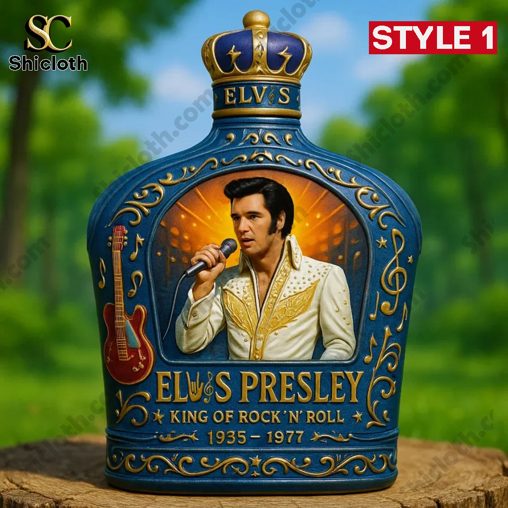 Elvis Presley King Of Rock Commemorative Whiskey Bottle