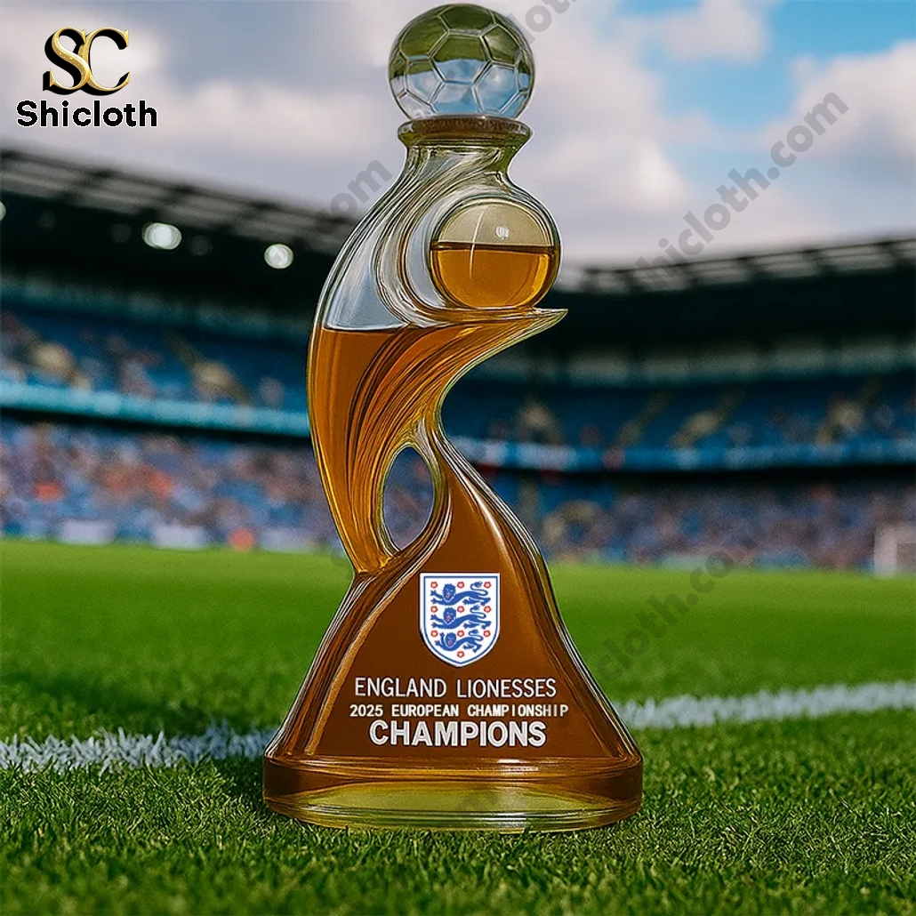 England Lionesses 2025 Euro Champions Trophies Whiskey Bottle