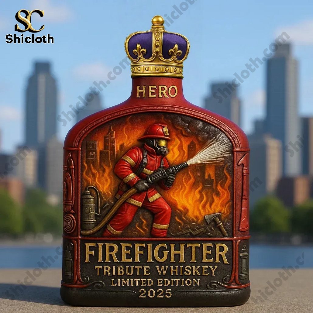 Firefighter Tribute Limited Edition Whiskey Bottle