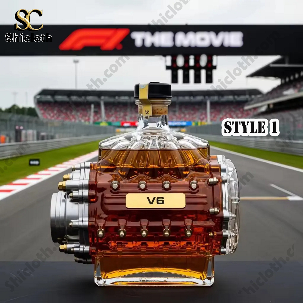 Formula 1 Engine V6 Whiskey Bottle