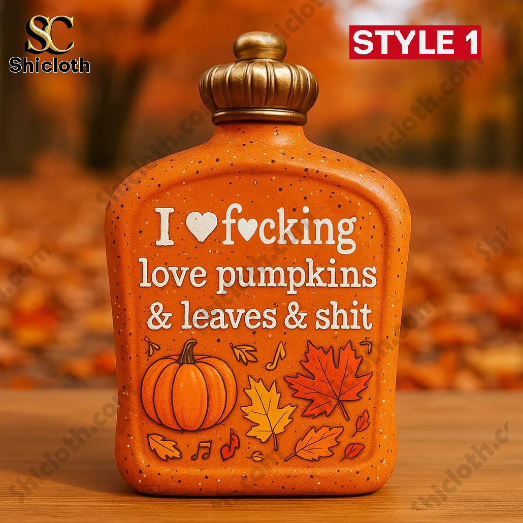 Funny Fall Whiskey Bottle