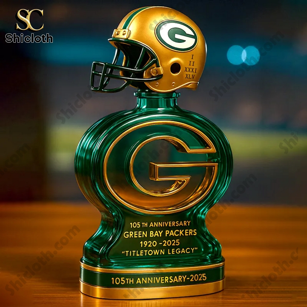 Green Bay Packers 105th Anniversary Whiskey Bottle