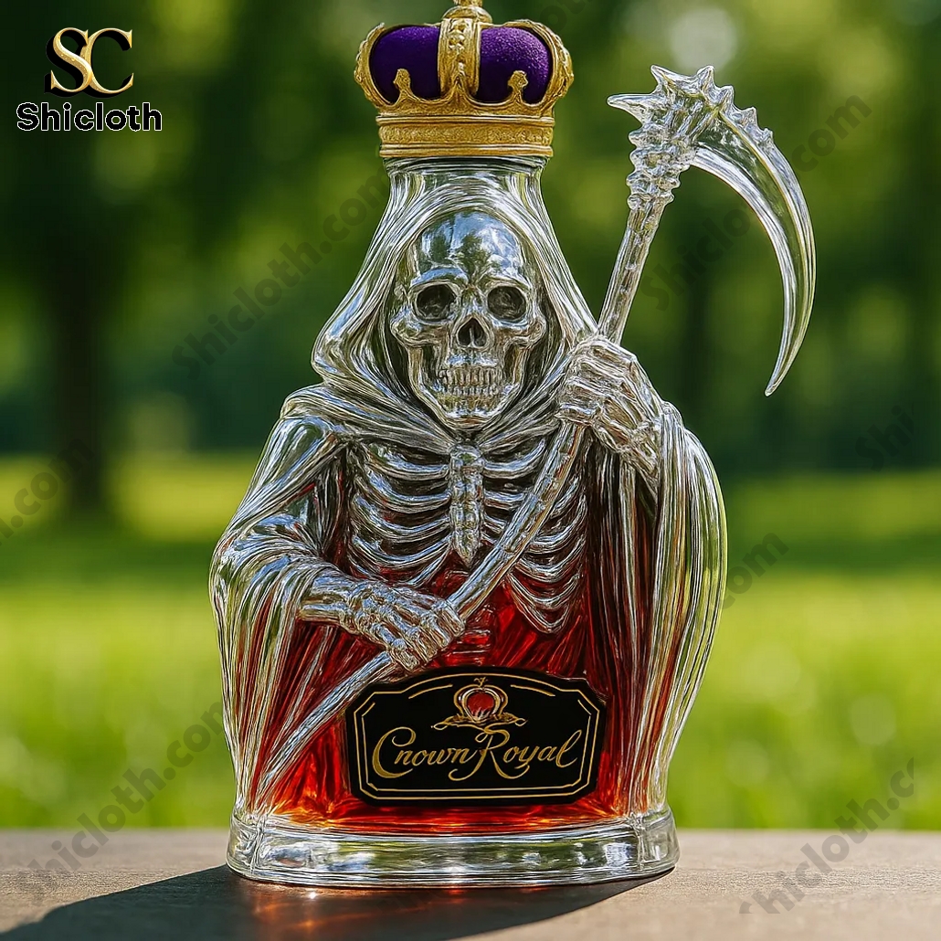 Grim Reaper Crown Royal Whiskey Bottle