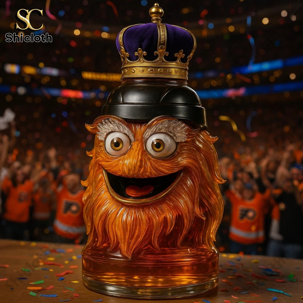 Gritty Mascot Philadelphia Flyers Whiskey Bottle