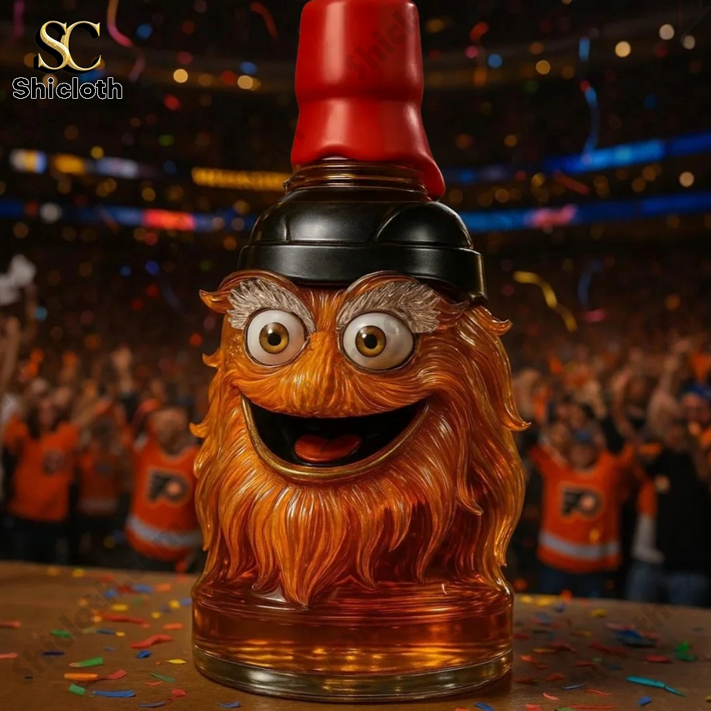 Gritty Mascot Philadelphia Flyers Whiskey Bottle 8 Gritty Mascot Philadelphia Flyers Marker's Mark Whiskey Bottle