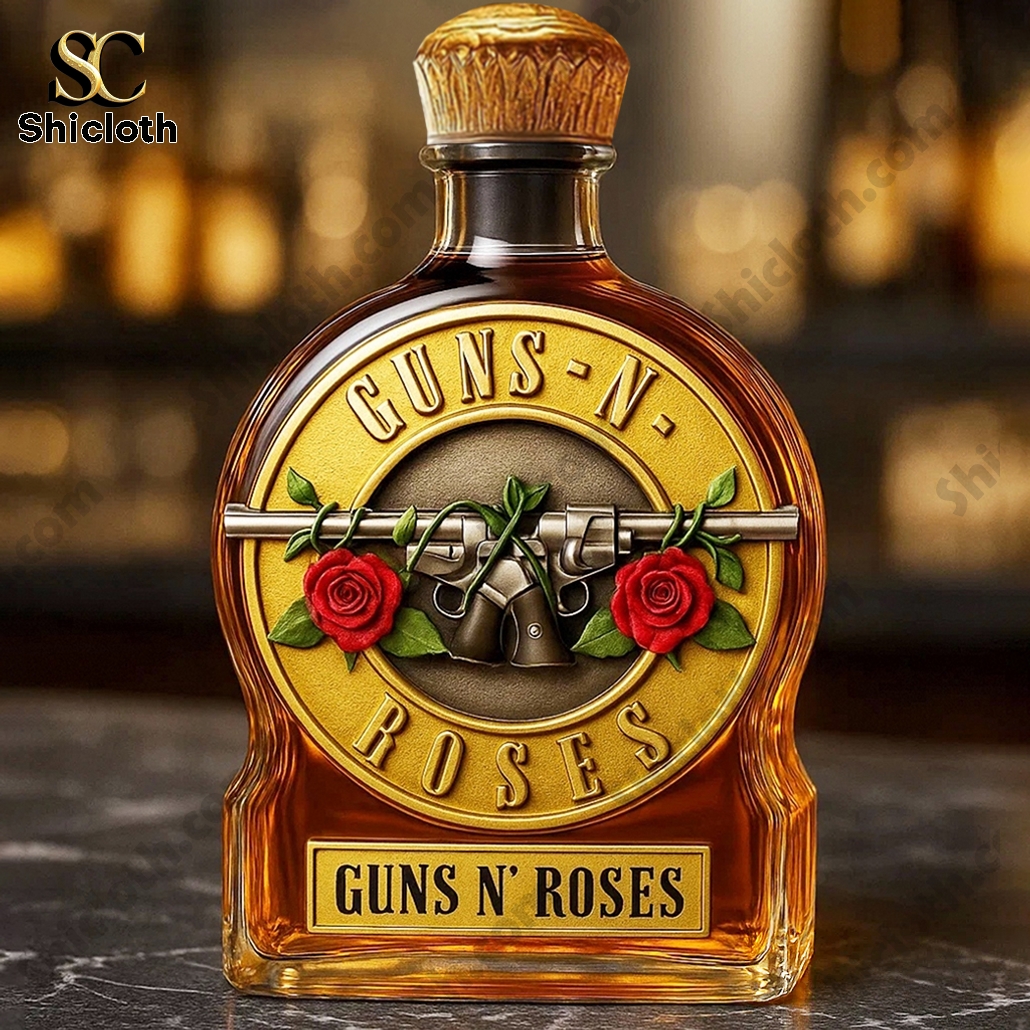 Guns N' Roses Logo Band Limited Edition Whisky Bottle