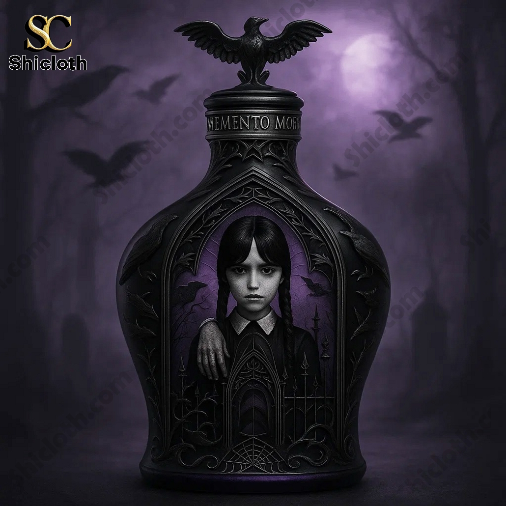 Halloween Wednesday Addams Limited Edition Whiskey Bottle
