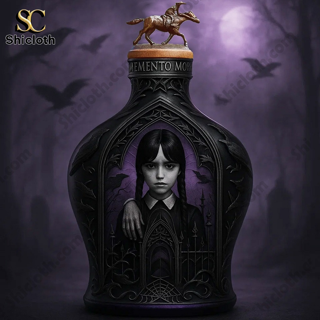 Halloween Wednesday Addams Limited Edition Whiskey Bottle 3 Halloween Wednesday Addams Limited Edition Whiskey Bottle - Image 3