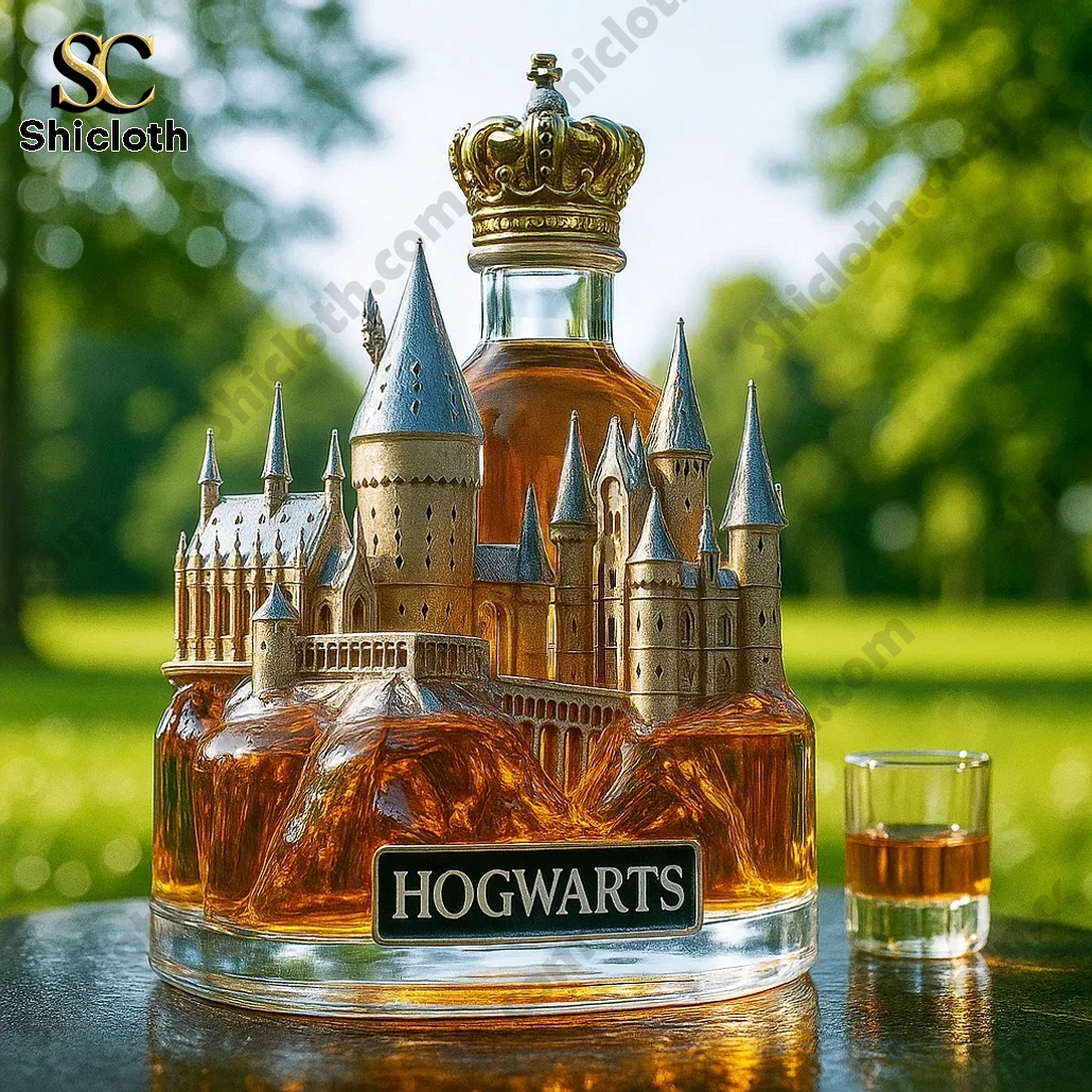 Harry Potter Hogwarts Castle Crown Royal Whiskey Bottle