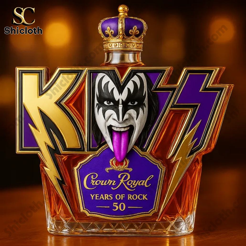 HOT Kiss 50 Years Of Rock Whiskey Bottle
