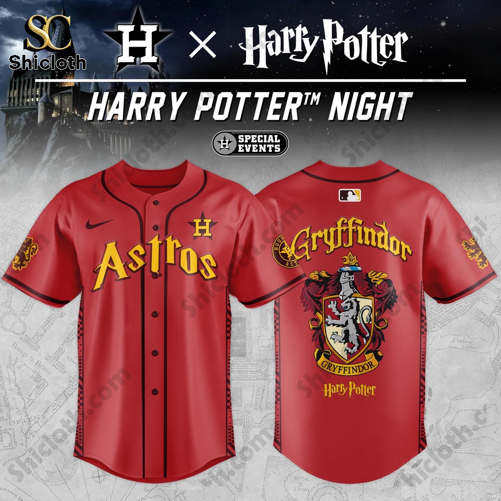 Houston Astros Gryffindor House Baseball Jersey