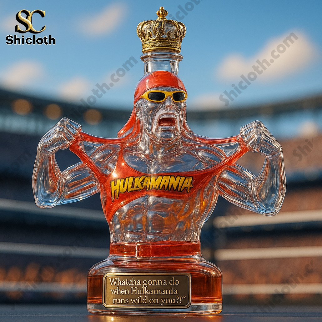 Hulk Hogan Hulkamania Memorial Whiskey Bottle