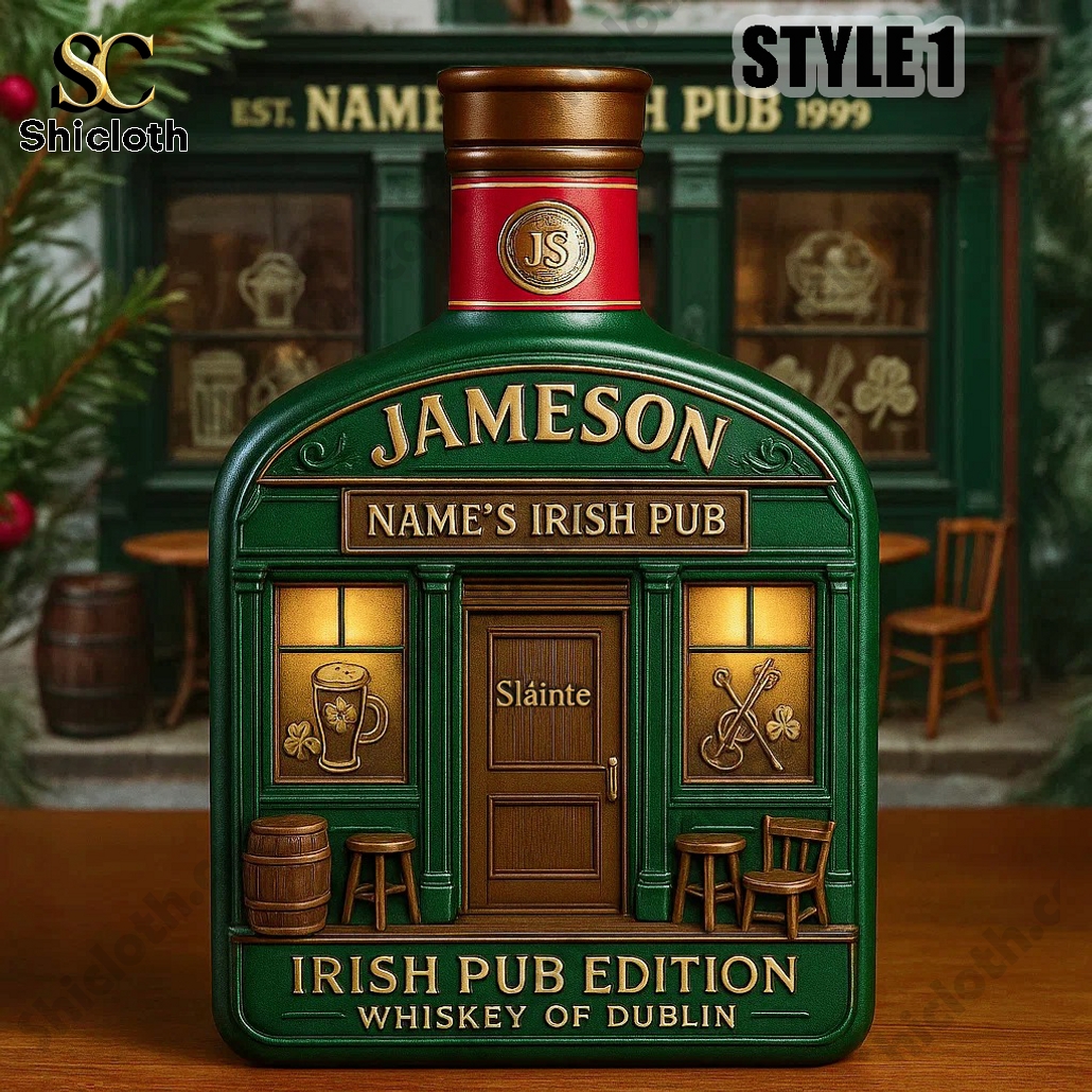 Irish Pub Jameson Whiskey Bottle