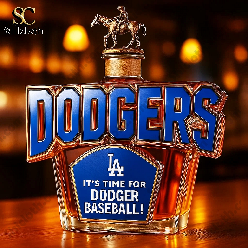It's Time For Los Angeles Dodgers Baseball Crown Royal Whiskey Bottle 3 It's Time For Los Angeles Dodgers Baseball Crown Royal Whiskey Bottle - Image 3