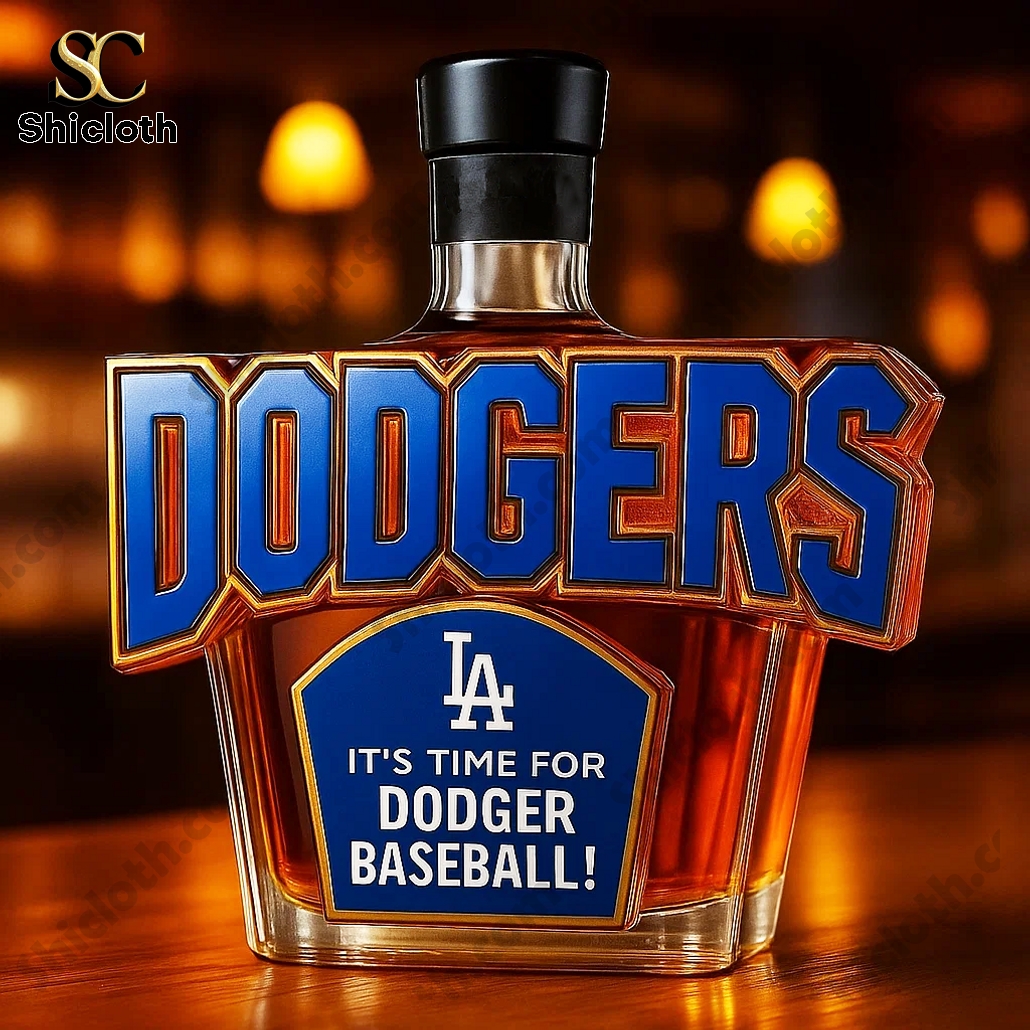 It's Time For Los Angeles Dodgers Baseball Crown Royal Whiskey Bottle 4 It's Time For Los Angeles Dodgers Baseball Crown Royal Whiskey Bottle - Image 4