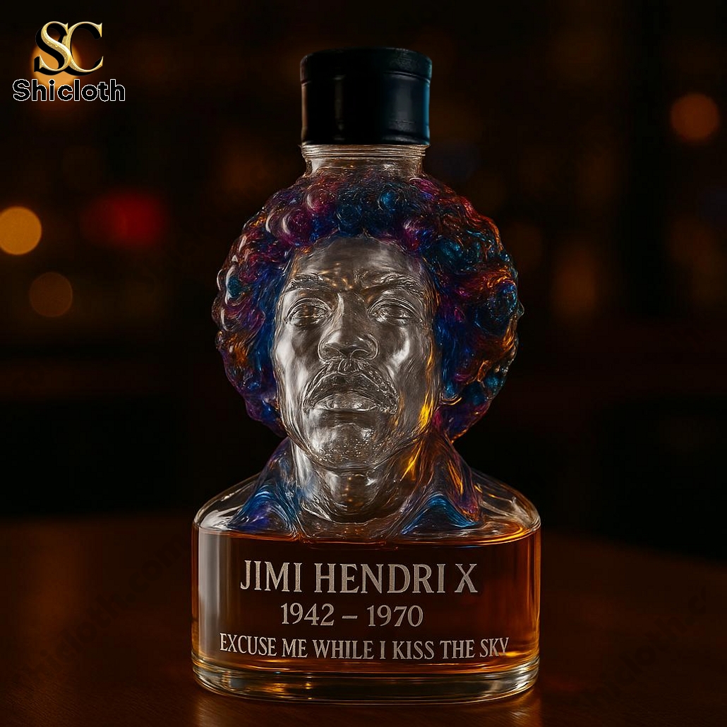 JIMI HENDRIX Excuse Me While I Kiss The Sky Tribute Whiskey Bottle 3 JIMI HENDRIX Excuse Me While I Kiss The Sky Tribute Whiskey Bottle - Image 3