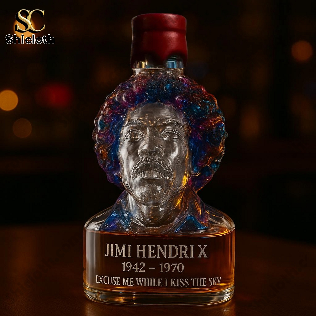 JIMI HENDRIX Excuse Me While I Kiss The Sky Tribute Whiskey Bottle 4 JIMI HENDRIX Excuse Me While I Kiss The Sky Tribute Whiskey Bottle - Image 4