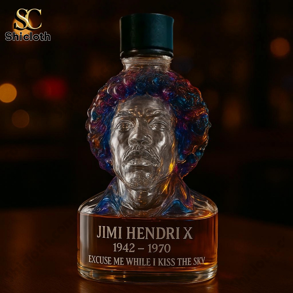 JIMI HENDRIX Excuse Me While I Kiss The Sky Tribute Whiskey Bottle 5 JIMI HENDRIX Excuse Me While I Kiss The Sky Tribute Whiskey Bottle - Image 5